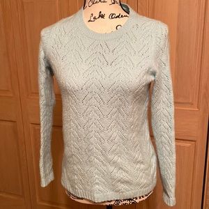 Talbot’s Soft aqua Pointelle sweater - petite small